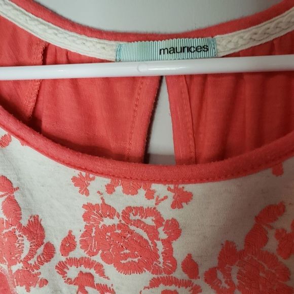 3 for $25 Maurice's Boho Rose Dark Peach Top Blouse Medium - Picture 3 of 5